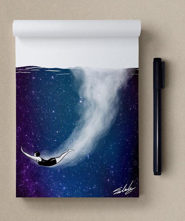 Stars Themed Illustrations by Muhammed Salah
