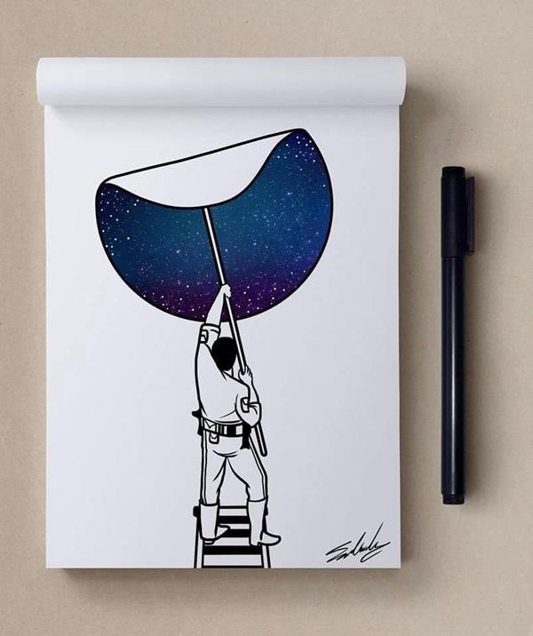 Stars Themed Illustrations by Muhammed Salah