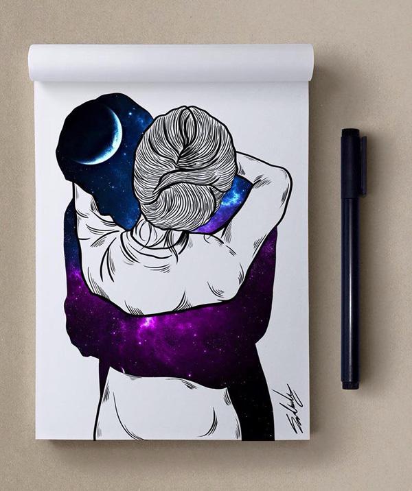 Stars Themed Illustrations by Muhammed Salah