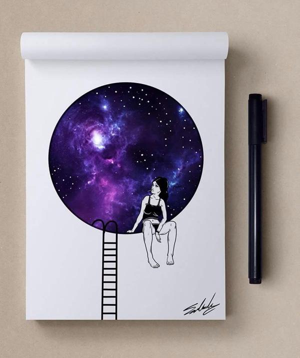 Stars Themed Illustrations by Muhammed Salah