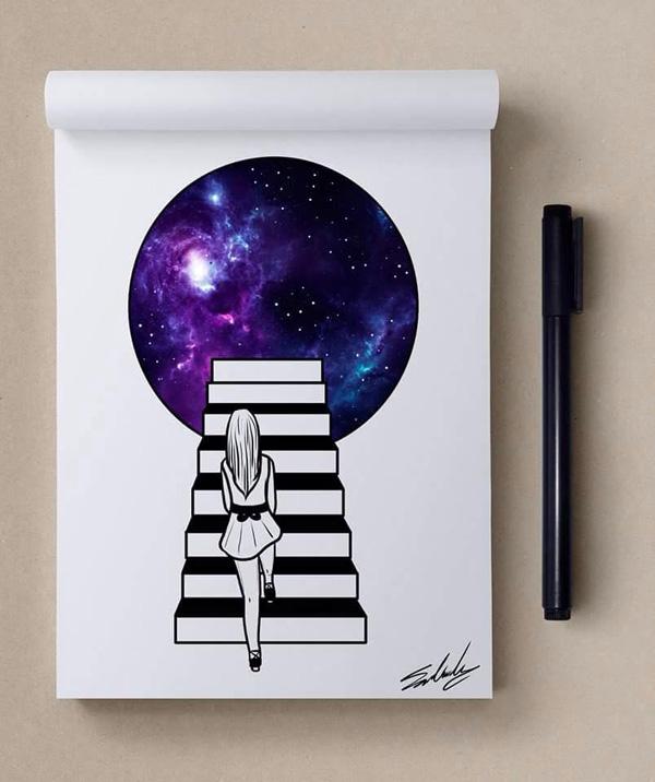 Stars Themed Illustrations by Muhammed Salah