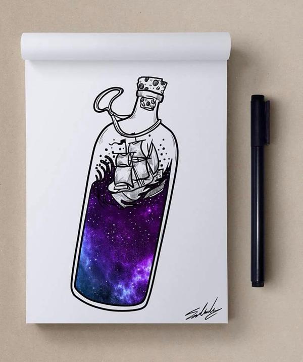 Stars Themed Illustrations by Muhammed Salah