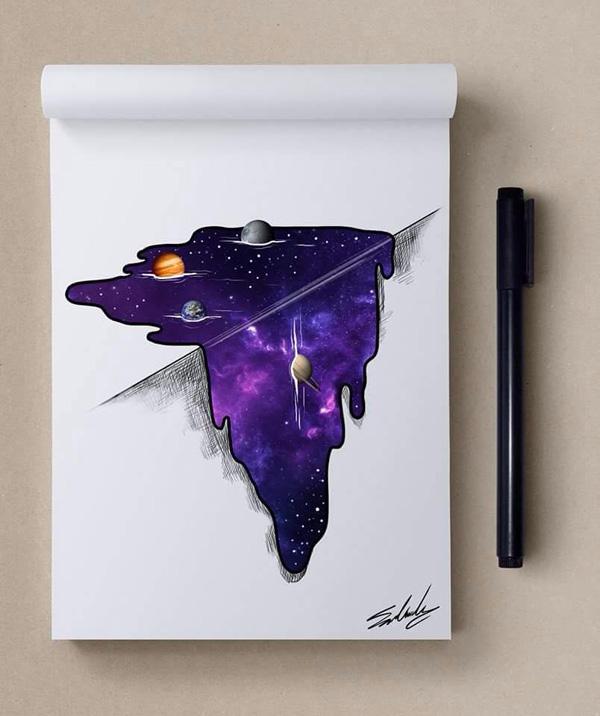 Stars Themed Illustrations by Muhammed Salah