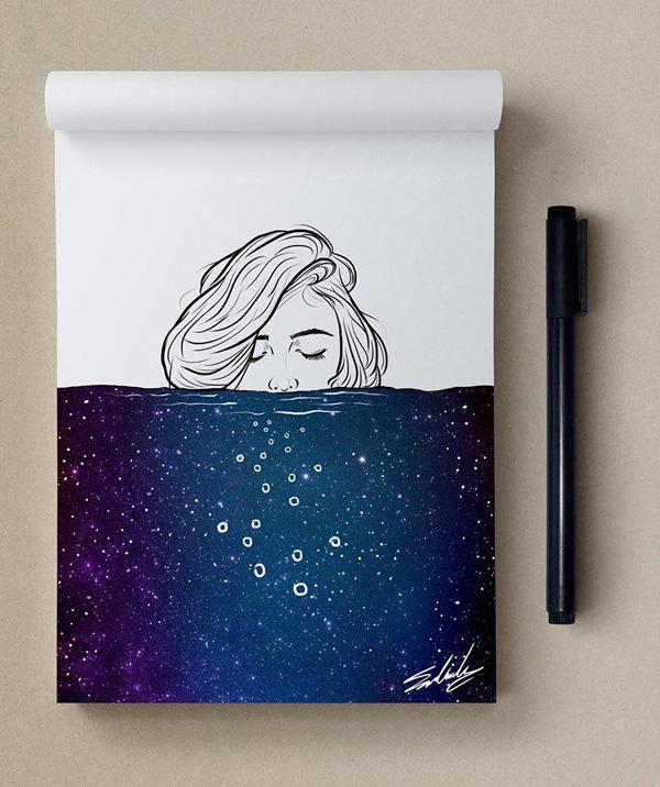 Stars Themed Illustrations by Muhammed Salah