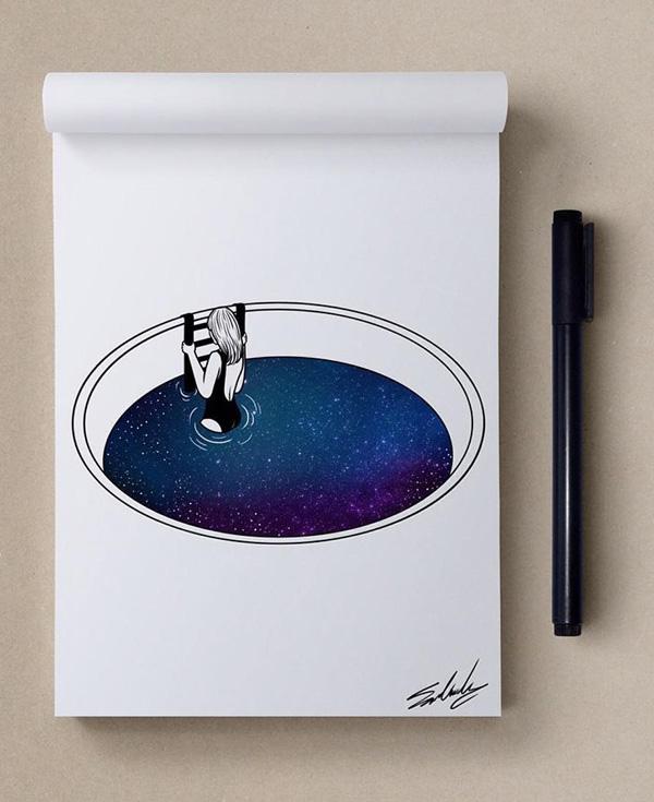 Stars Themed Illustrations by Muhammed Salah