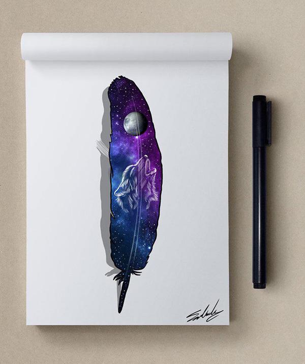 Stars Themed Illustrations by Muhammed Salah