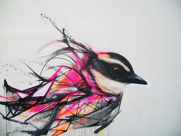 Bird Street Art by L7m
