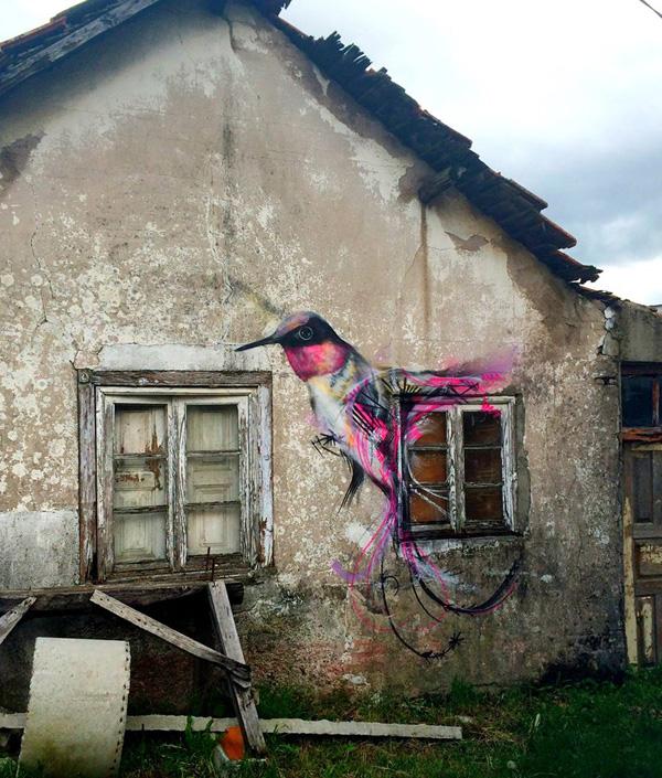 Bird Street Art by L7m