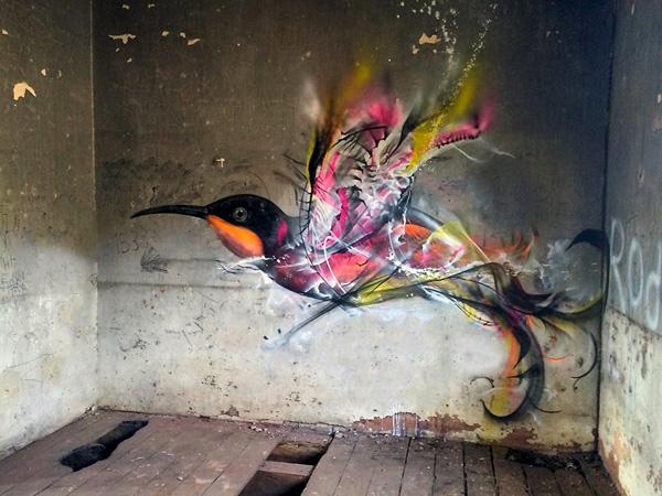 Bird Street Art by L7m