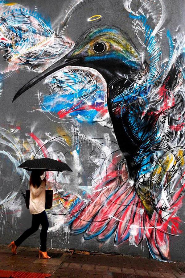 Bird Street Art by L7m