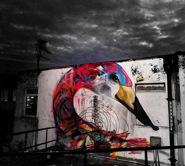 Bird Street Art by L7m