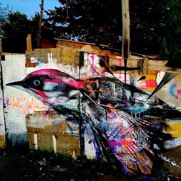 Bird Street Art by L7m