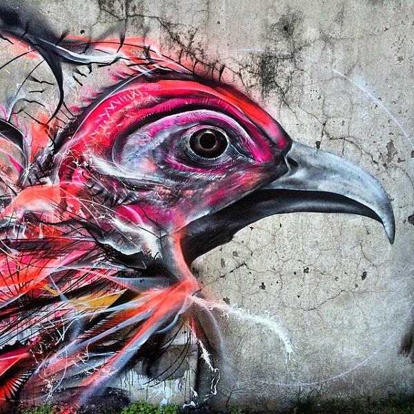 Bird Street Art by L7m