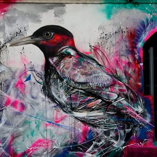 Bird Street Art by L7m