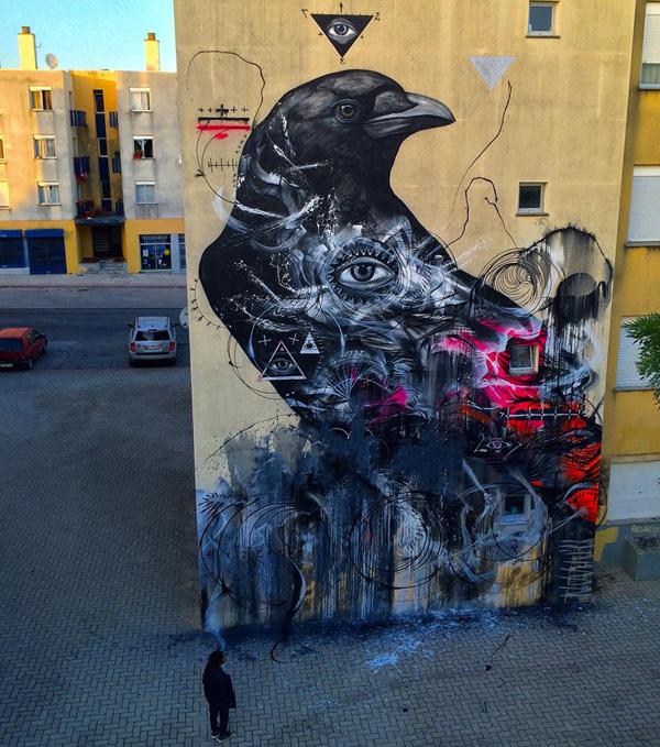 Bird Street Art by L7m