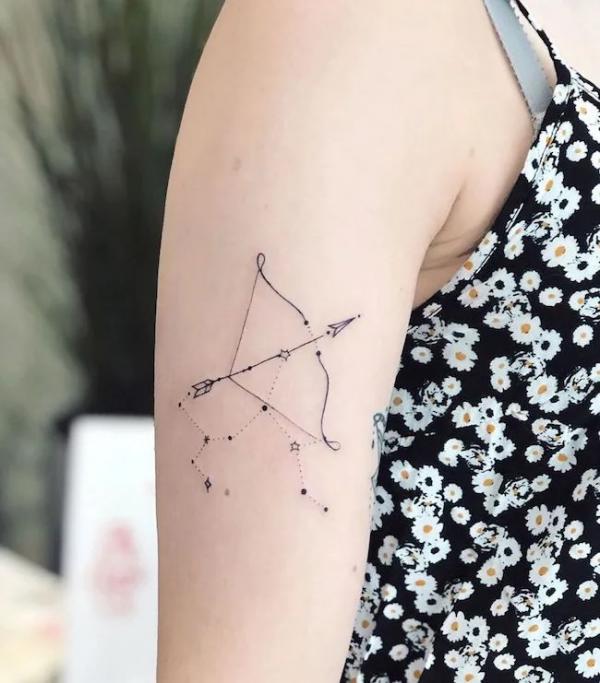 25 Sagittarius Constellation Tattoos for Astrology Lovers