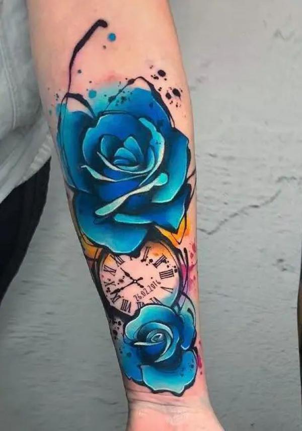 80 Rose and Clock Tattoo Designs to Inspire Your Next Ink