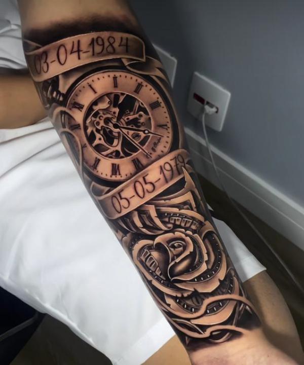 80 Rose and Clock Tattoo Designs to Inspire Your Next Ink