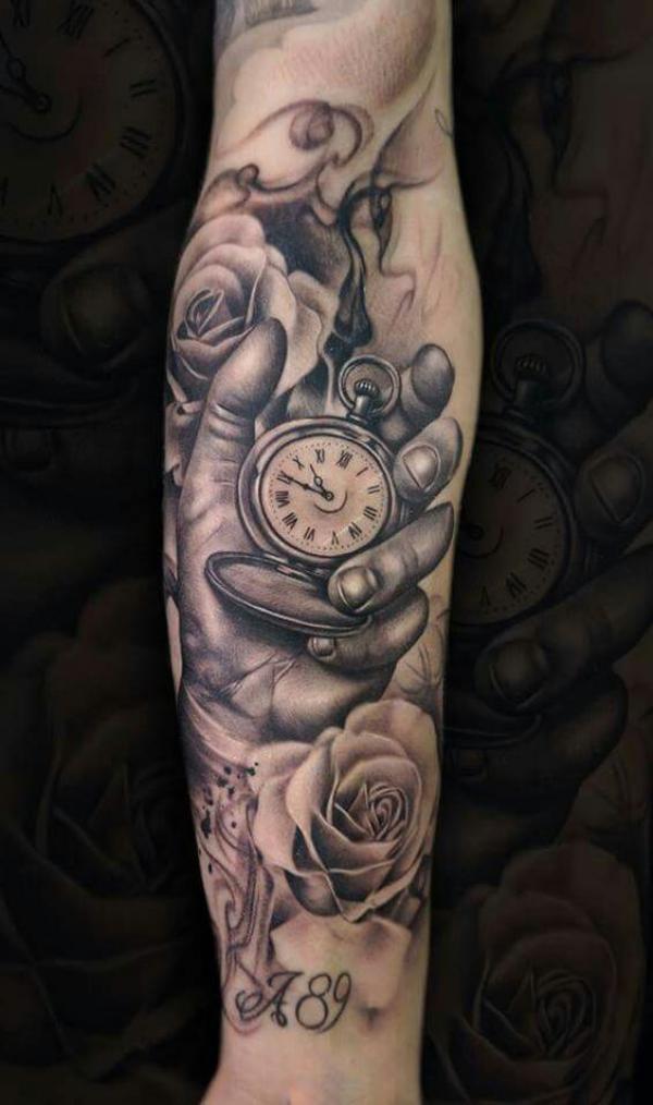 80 Rose and Clock Tattoo Designs to Inspire Your Next Ink