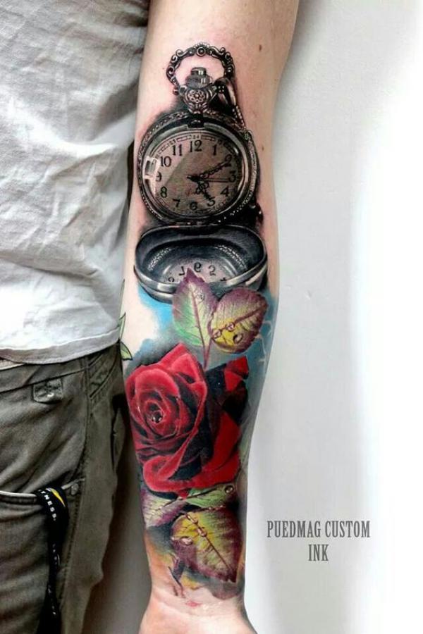 80 Rose and Clock Tattoo Designs to Inspire Your Next Ink