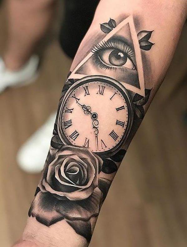 80 Rose and Clock Tattoo Designs to Inspire Your Next Ink