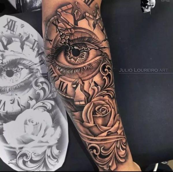 80 Rose and Clock Tattoo Designs to Inspire Your Next Ink