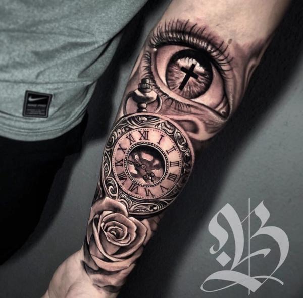 80 Rose and Clock Tattoo Designs to Inspire Your Next Ink