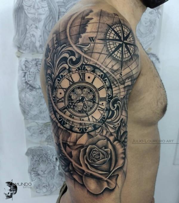 80 Rose and Clock Tattoo Designs to Inspire Your Next Ink