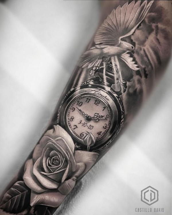 80 Rose and Clock Tattoo Designs to Inspire Your Next Ink