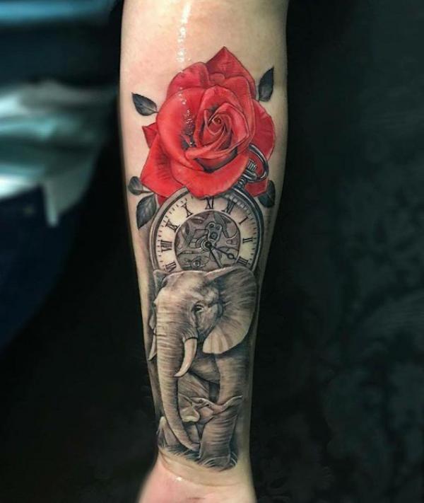 80 Rose and Clock Tattoo Designs to Inspire Your Next Ink