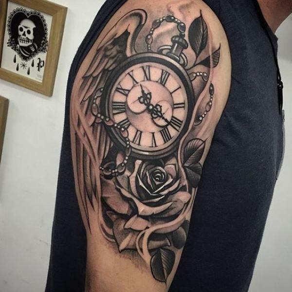 80 Rose and Clock Tattoo Designs to Inspire Your Next Ink