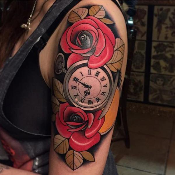 80 Rose and Clock Tattoo Designs to Inspire Your Next Ink