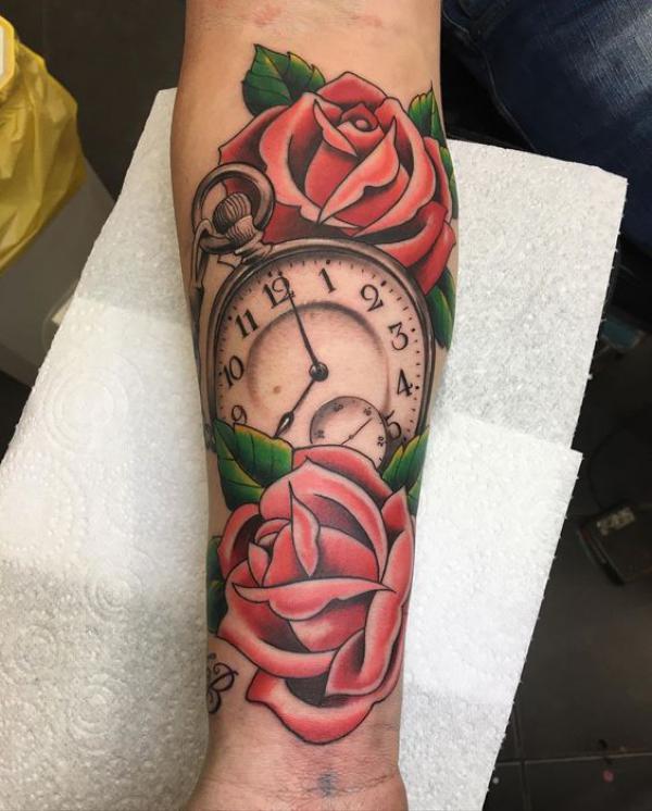 80 Rose and Clock Tattoo Designs to Inspire Your Next Ink