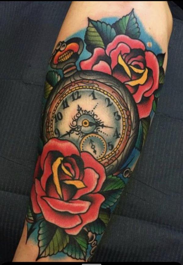 80 Rose and Clock Tattoo Designs to Inspire Your Next Ink
