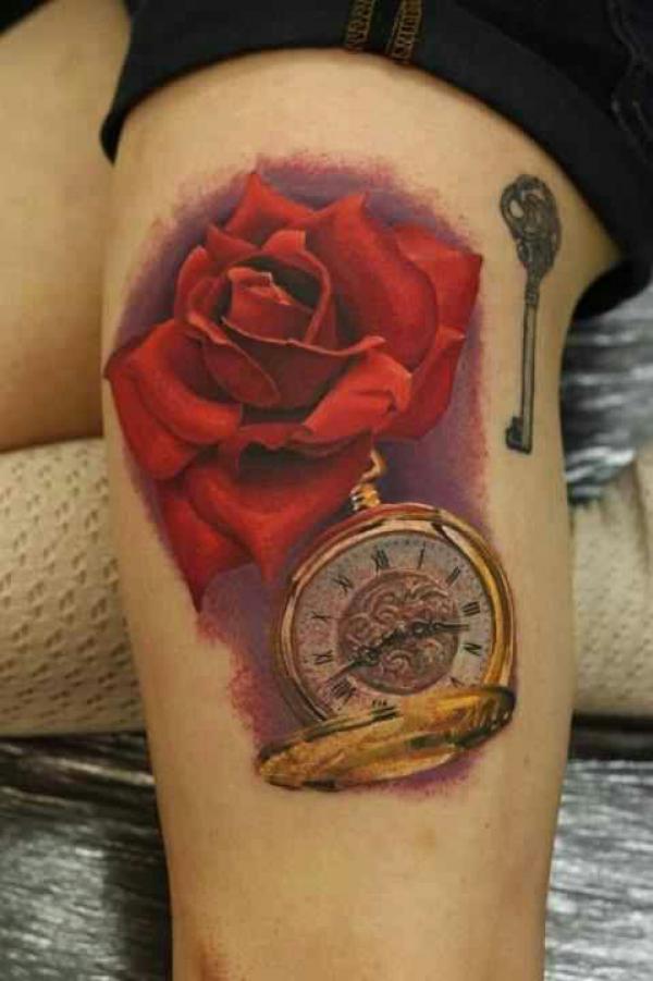 80 Rose and Clock Tattoo Designs to Inspire Your Next Ink