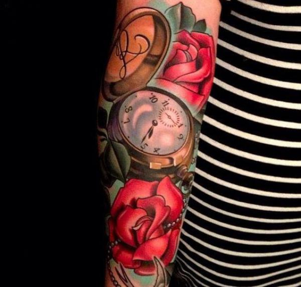 80 Rose and Clock Tattoo Designs to Inspire Your Next Ink