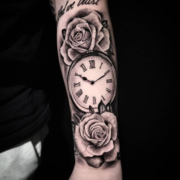 80 Rose and Clock Tattoo Designs to Inspire Your Next Ink