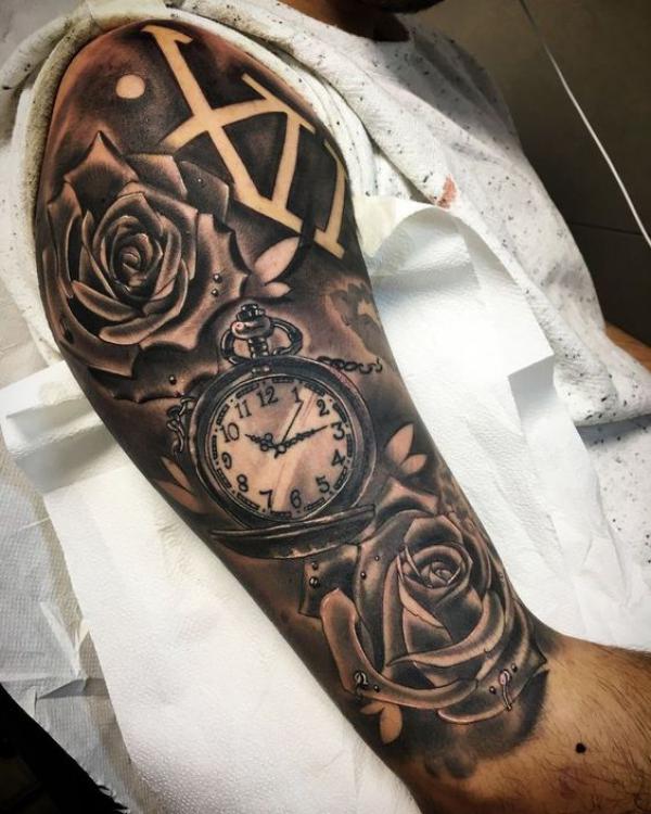 80 Rose and Clock Tattoo Designs to Inspire Your Next Ink