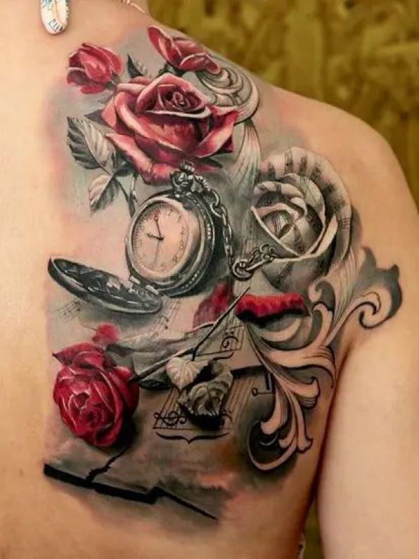80 Rose and Clock Tattoo Designs to Inspire Your Next Ink