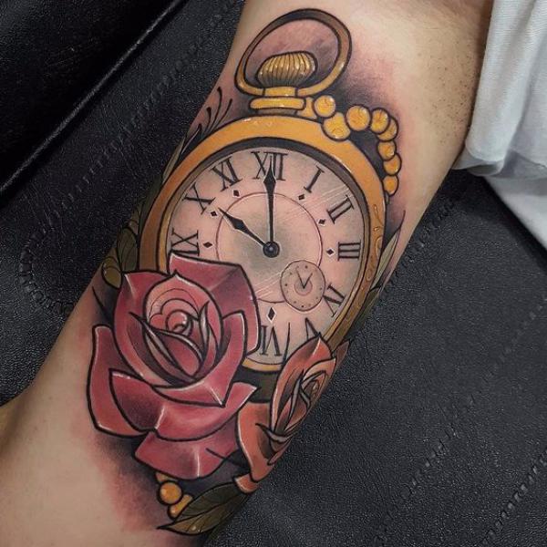 80 Rose and Clock Tattoo Designs to Inspire Your Next Ink
